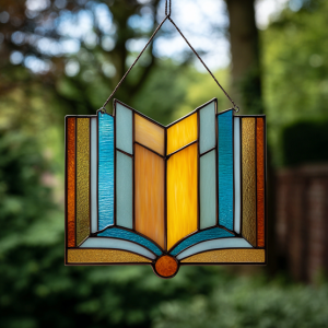Decorative Stained glass open book