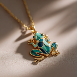 Decorative frog on a chain